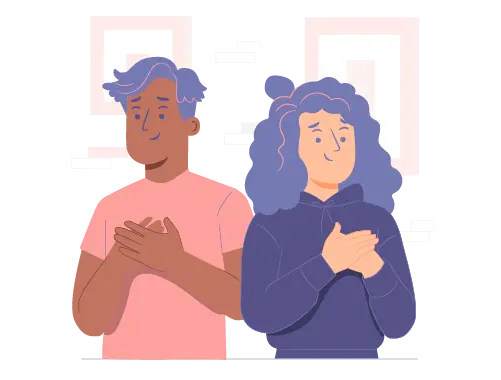 Homme et femme en émotion
